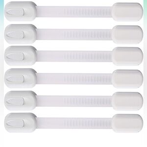 Child Safety Cabinet Locks - (10 Pack)  - Adjustable Strap No Drill No Tool